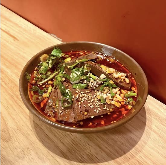 Duck Blood Tofu in Chili Sauce / 冒鸭血